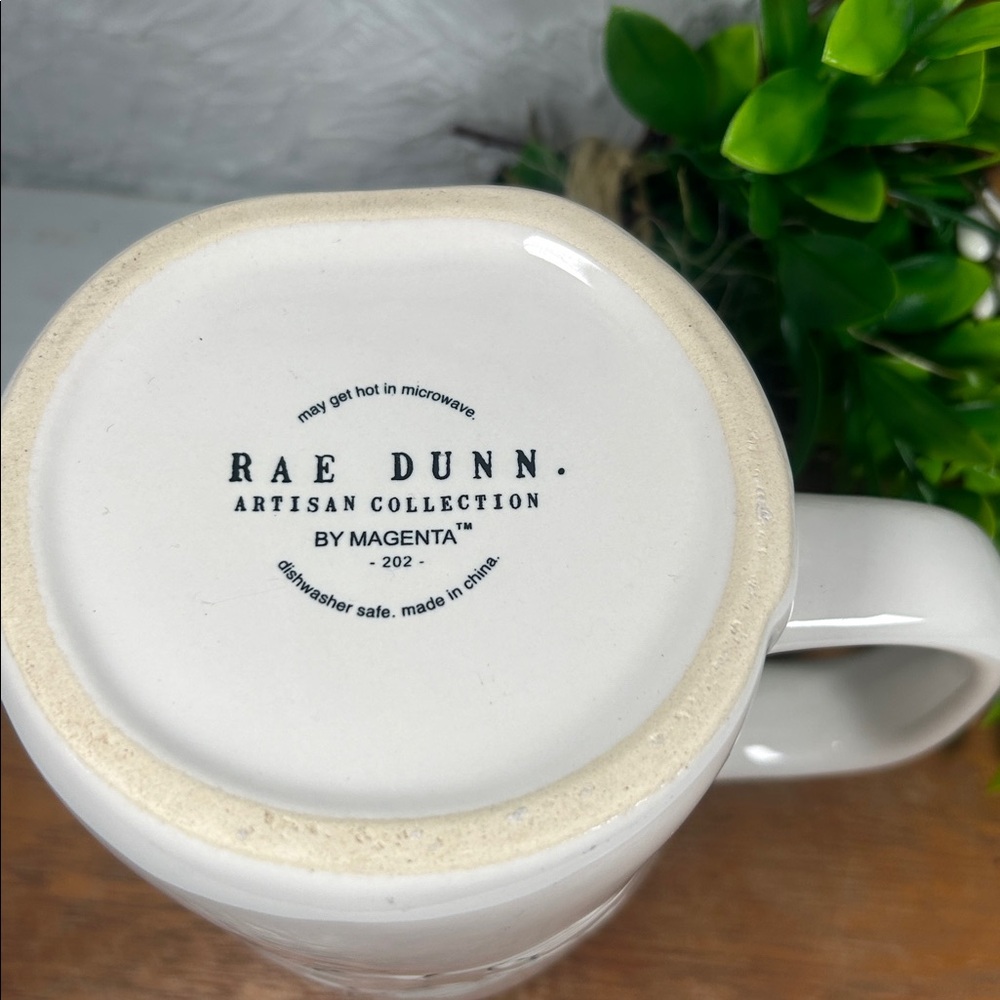 Rae Dunn Hoppy Easter Mug with Bunny White Blue 18 Oz Easter Drink Large Mug - Picture 2 of 12